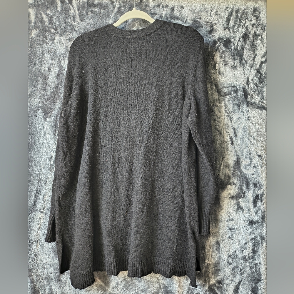 Anthropologie Black V-Neck Sweater with Buttons - Picture 6 of 6